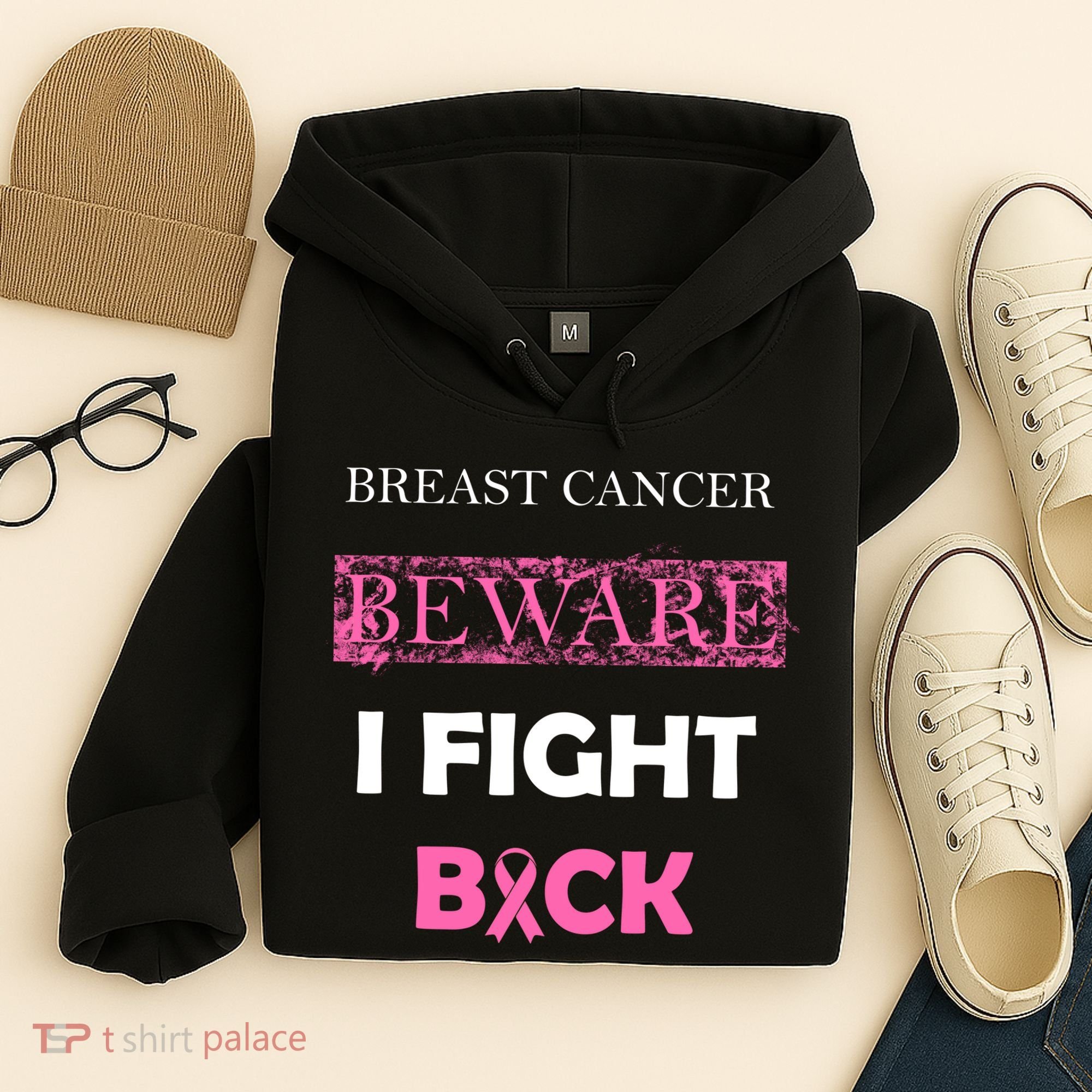 Breast Cancer Beware I Fight Back Hoodie