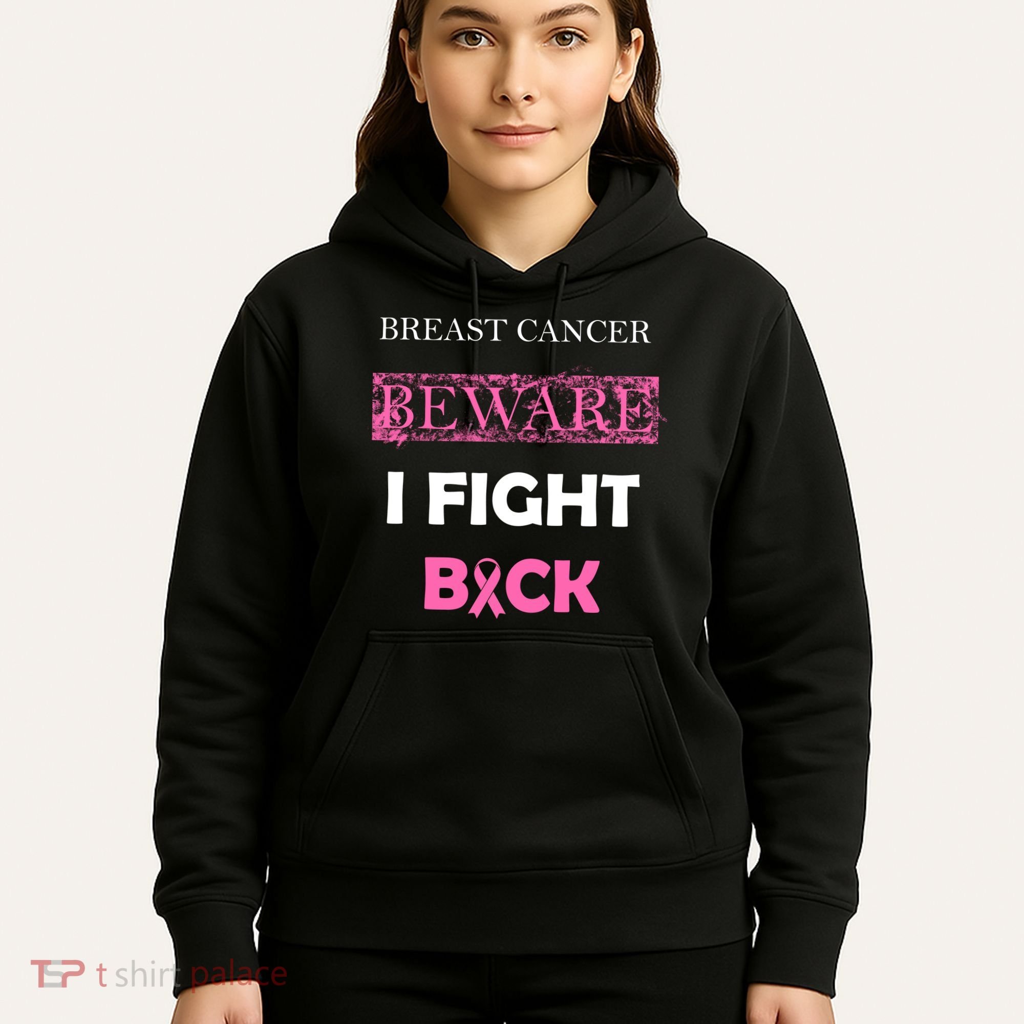 Breast Cancer Beware I Fight Back Hoodie