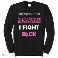 Breast Cancer Beware I Fight Back Sweatshirt thumb 0