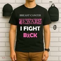 Breast Cancer Beware I Fight Back T-Shirt thumb 6