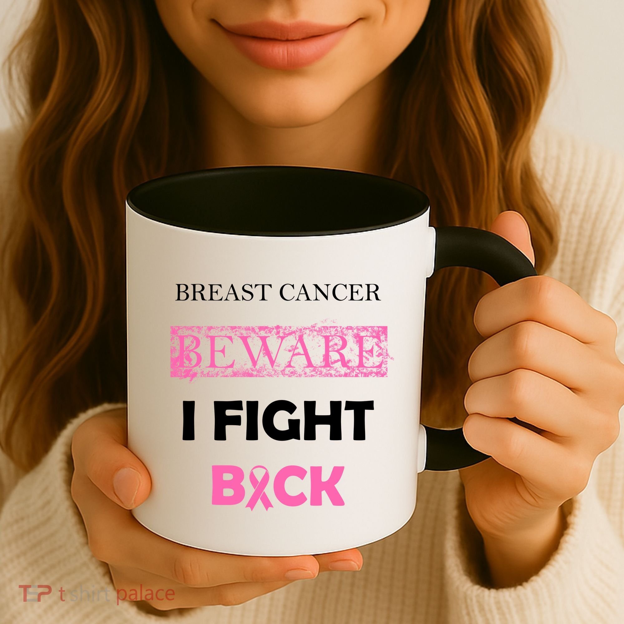 Breast Cancer Beware I Fight Back Coffee Mug