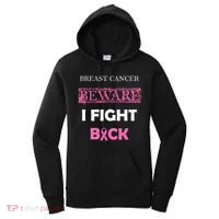 Breast Cancer Beware I Fight Back Women's Hoodie thumb 0