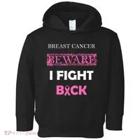 Breast Cancer Beware I Fight Back Toddler Hoodie thumb 0