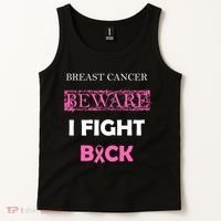 Breast Cancer Beware I Fight Back Tank Top thumb 2