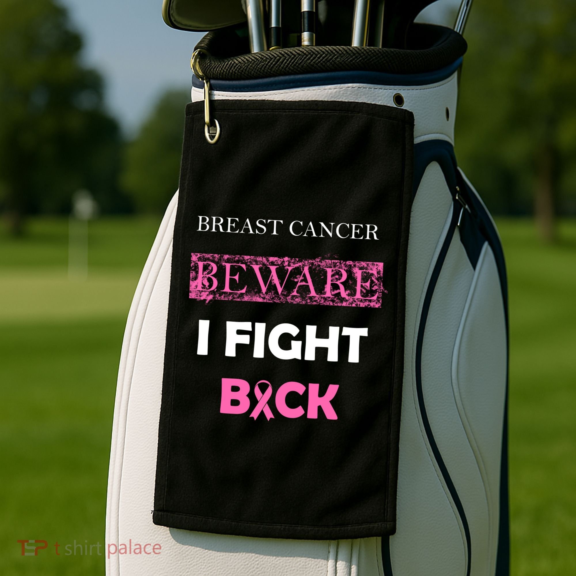 Breast Cancer Beware I Fight Back Golf Towel