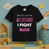 Breast Cancer Beware I Fight Back Toddler T-Shirt thumb 3
