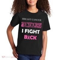 Breast Cancer Beware I Fight Back Kids T-Shirt thumb 2