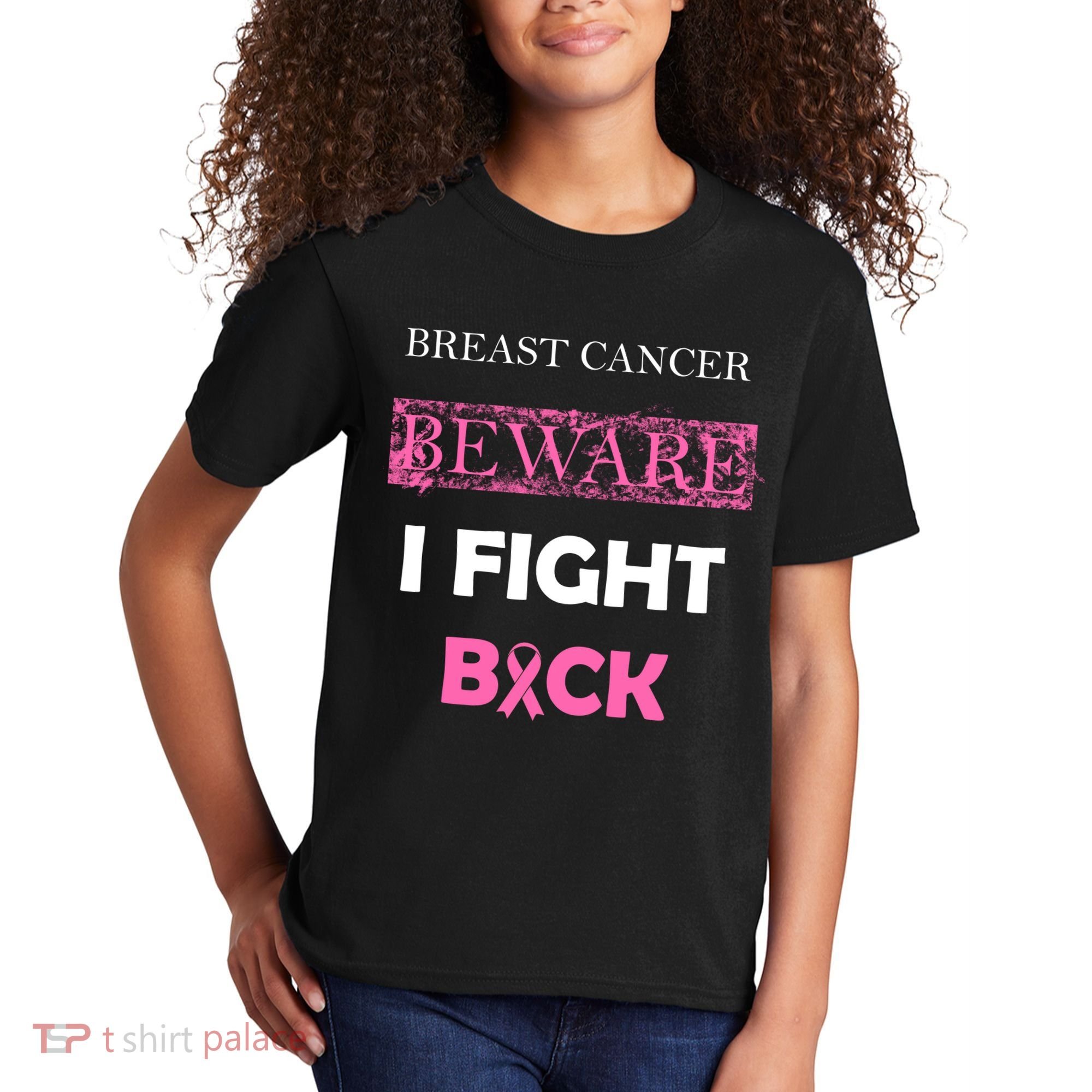 Breast Cancer Beware I Fight Back Kids T-Shirt