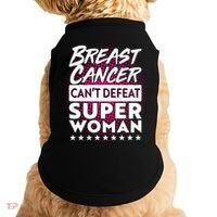 Breast Cancer Can't Defeat Super Woman Doggie Tank thumb 0