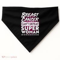 Breast Cancer Can't Defeat Super Woman USA-Made Doggie Bandana thumb 0