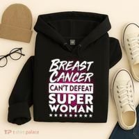 Breast Cancer Can't Defeat Super Woman Hoodie thumb 4