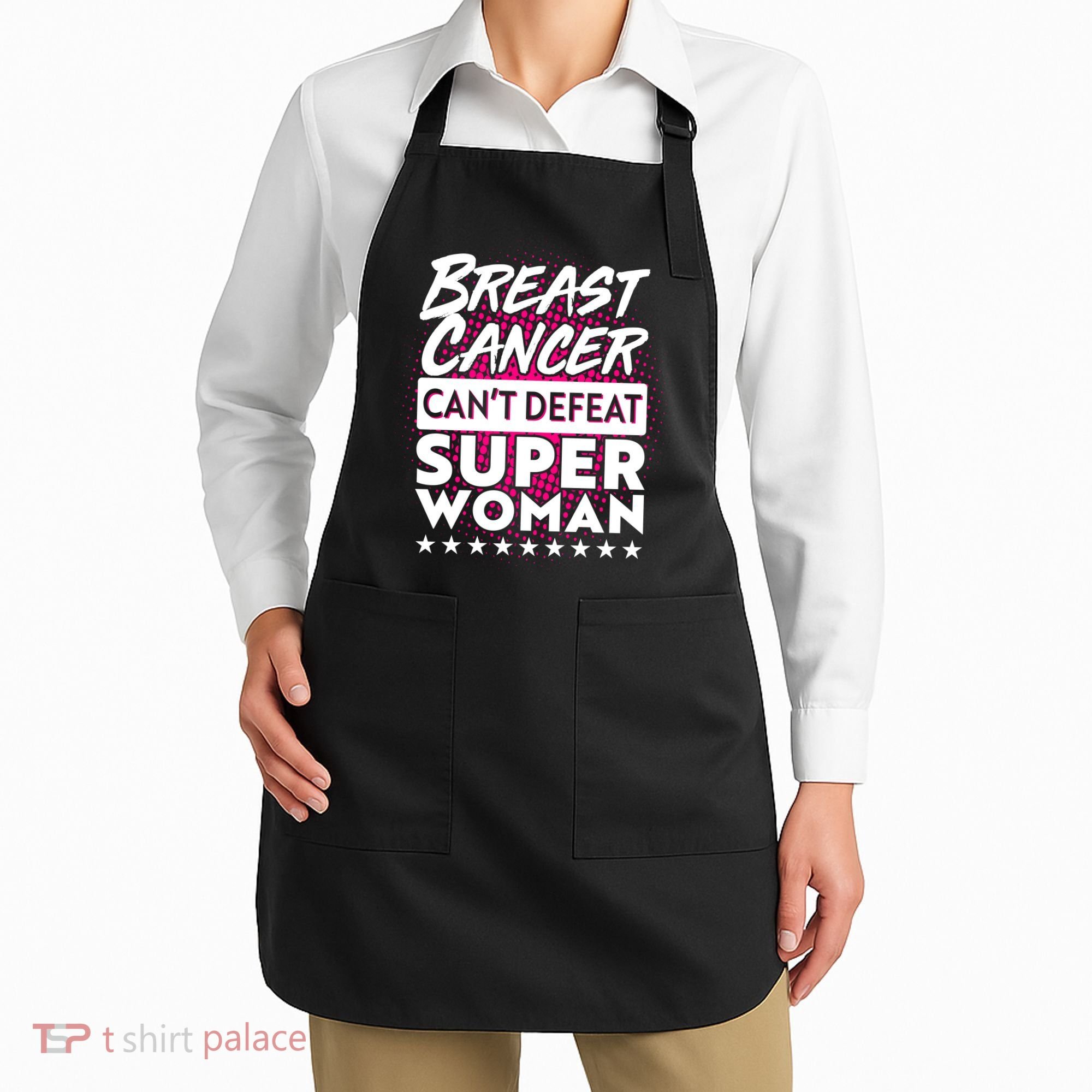 Breast Cancer Can't Defeat Super Woman Apron