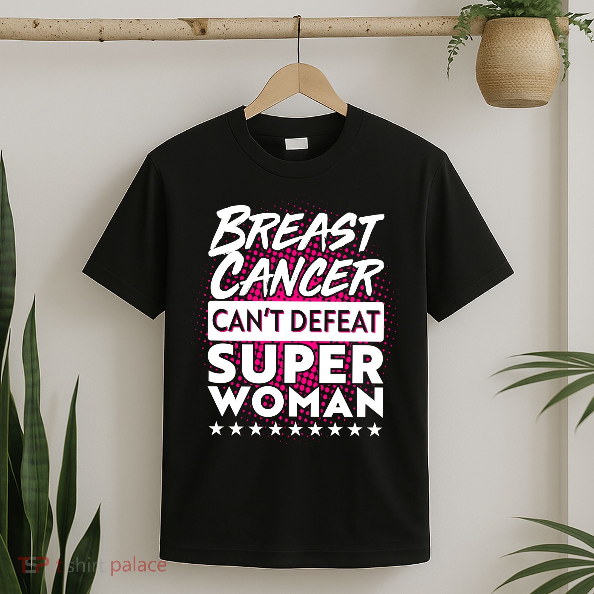 Breast Cancer Can't Defeat Super Woman T-Shirt