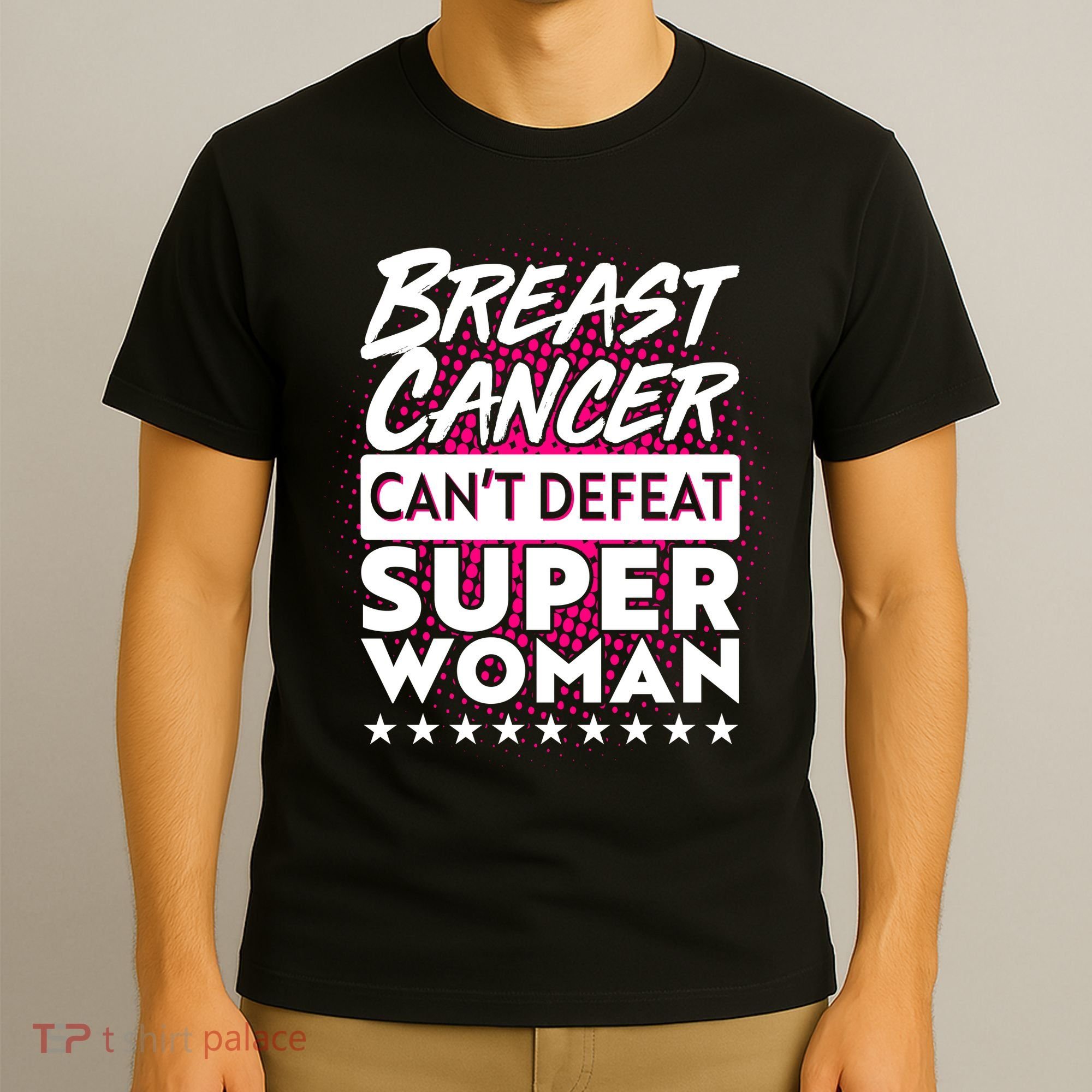 Breast Cancer Can't Defeat Super Woman T-Shirt