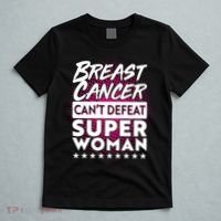 Breast Cancer Can't Defeat Super Woman T-Shirt thumb 5