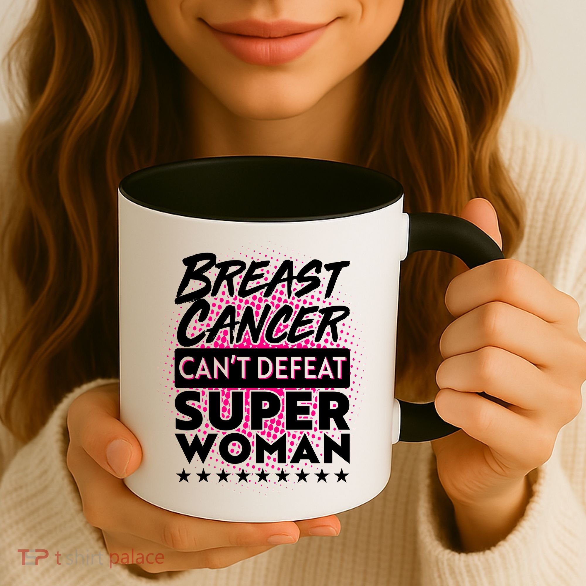 Breast Cancer Can't Defeat Super Woman Coffee Mug