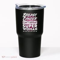 Breast Cancer Can't Defeat Super Woman Tumbler thumb 0