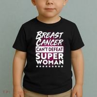 Breast Cancer Can't Defeat Super Woman Toddler T-Shirt thumb 2