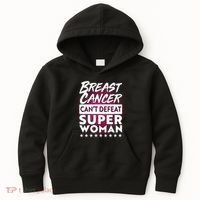 Breast Cancer Can't Defeat Super Woman Kids Hoodie thumb 0