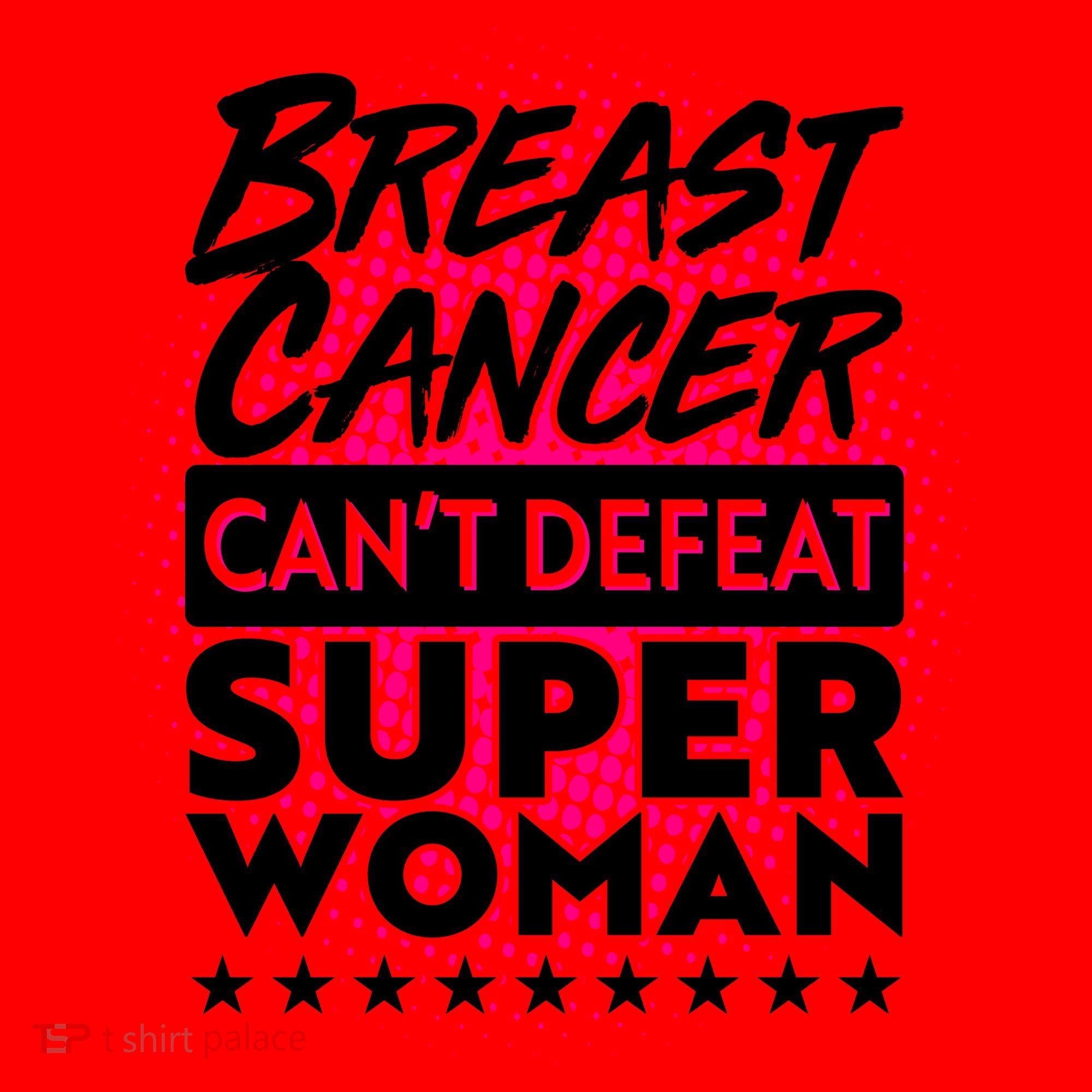 Breast Cancer Can't Defeat Super Woman Santa Hat