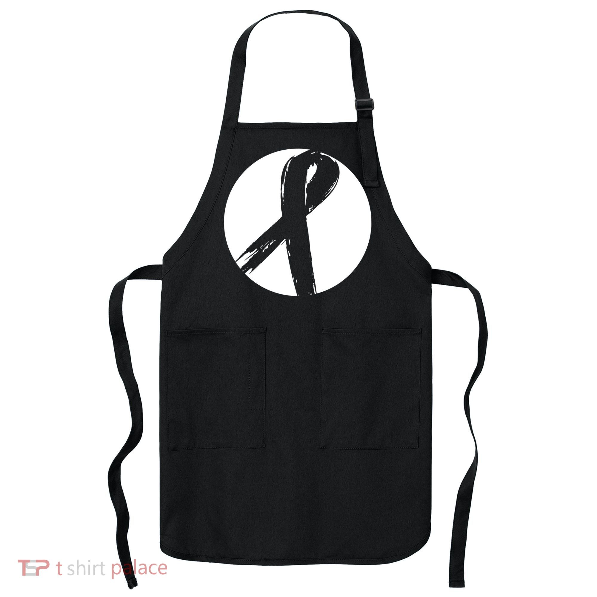 Breast Cancer Circle Ribbon Logo Apron