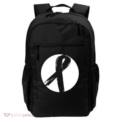 Breast Cancer Circle Ribbon Logo Backpack