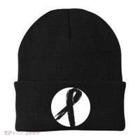 Breast Cancer Circle Ribbon Logo Beanie thumb 0