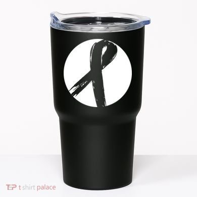 Breast Cancer Circle Ribbon Logo Tumbler