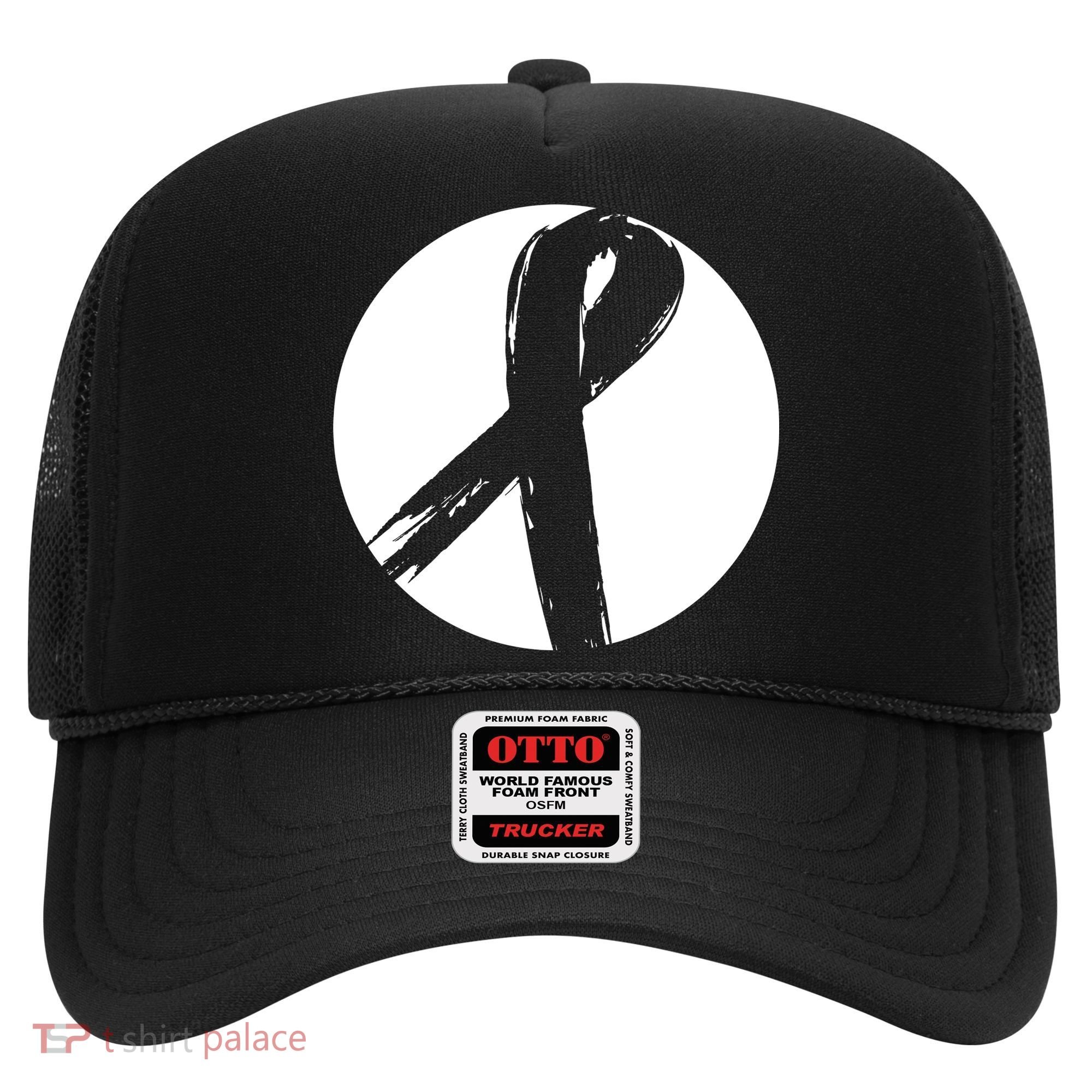 Breast Cancer Circle Ribbon Logo Hat
