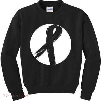 Breast Cancer Circle Ribbon Logo Kids Sweatshirt