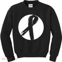 Breast Cancer Circle Ribbon Logo Kids Sweatshirt thumb 0