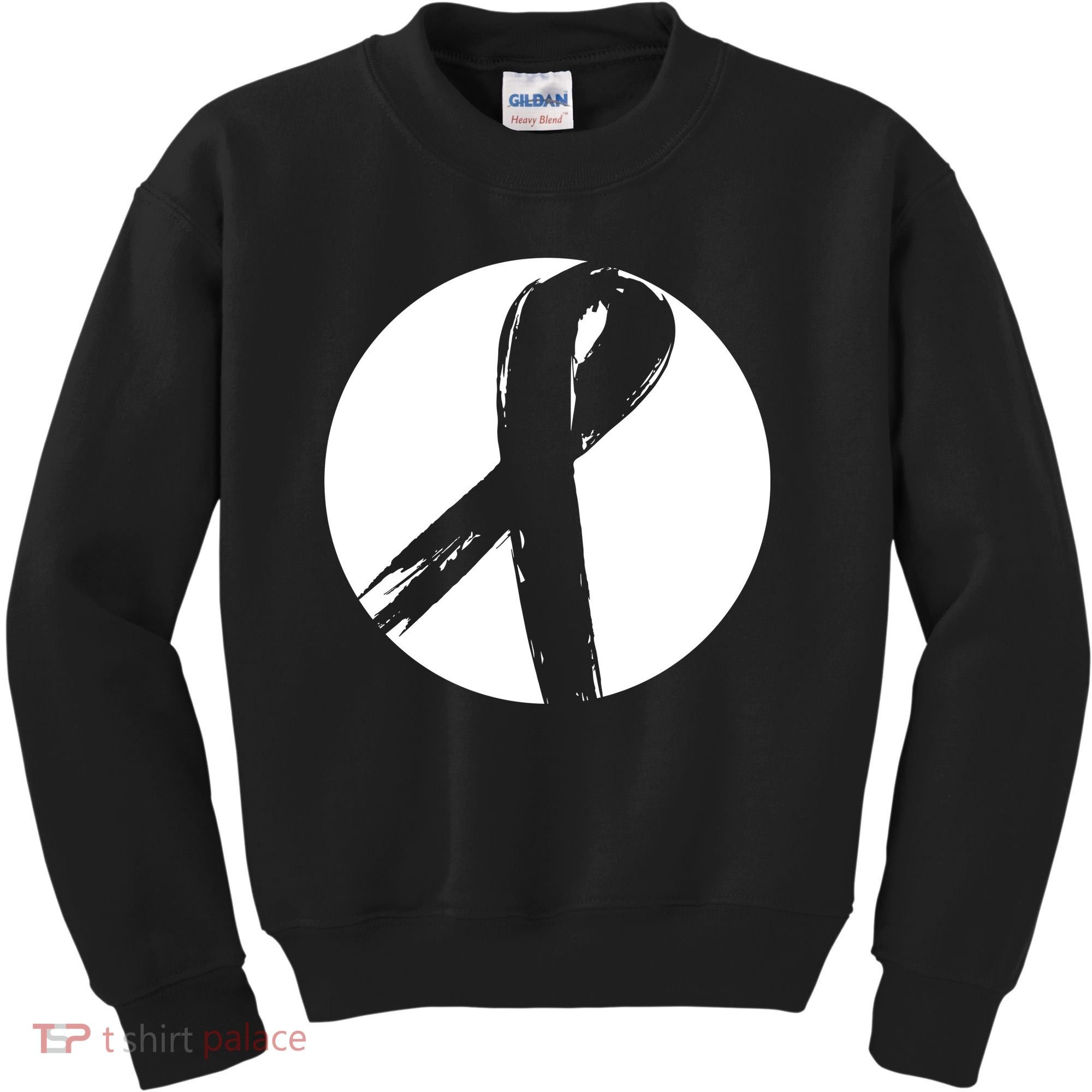 Breast Cancer Circle Ribbon Logo Kids Sweatshirt