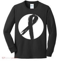 Breast Cancer Circle Ribbon Logo Kids Long Sleeve Shirt thumb 0