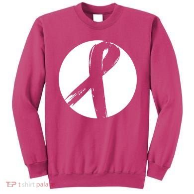 Breast Cancer Circle Ribbon Logo Sweatshirt