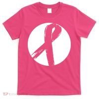 Breast Cancer Circle Ribbon Logo T-Shirt thumb 0