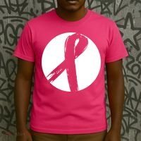 Breast Cancer Circle Ribbon Logo T-Shirt thumb 3