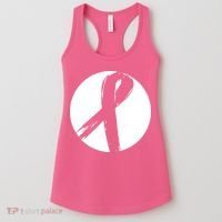 Breast Cancer Circle Ribbon Logo Women's Tank Top thumb 0