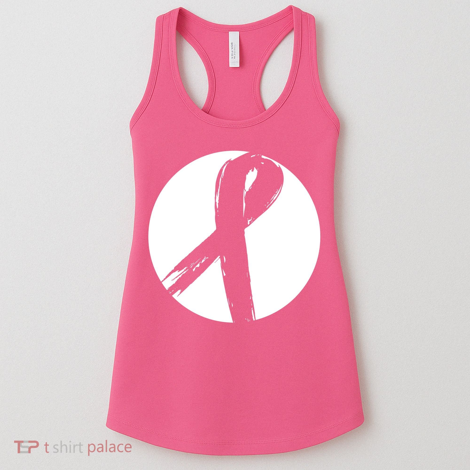 Breast Cancer Circle Ribbon Logo Women's Tank Top