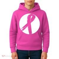 Breast Cancer Circle Ribbon Logo Kids Hoodie thumb 4