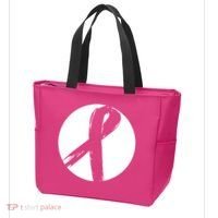 Breast Cancer Circle Ribbon Logo Tote Bag thumb 3