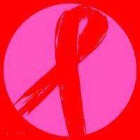 Breast Cancer Circle Ribbon Logo Santa Hat thumb 1