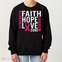 Breast Cancer Faith Hope Love Courage Women's Sweatshirt thumb 0