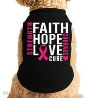Breast Cancer Faith Hope Love Courage Doggie Tank thumb 0