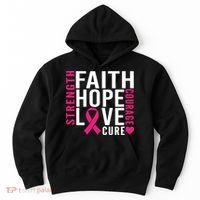 Breast Cancer Faith Hope Love Courage Hoodie thumb 0