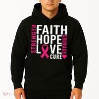 Breast Cancer Faith Hope Love Courage Hoodie thumb 2
