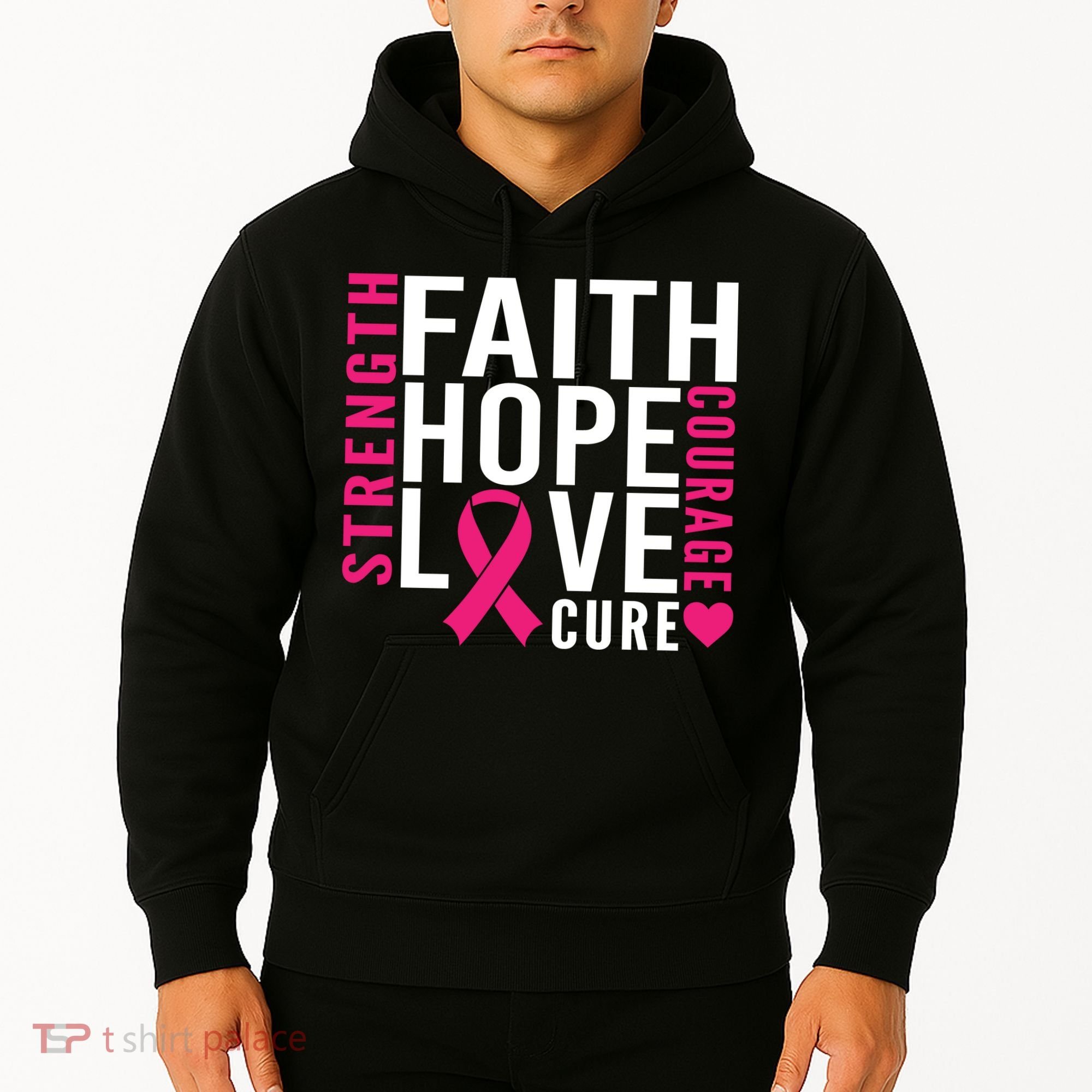 Breast Cancer Faith Hope Love Courage Hoodie