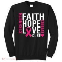 Breast Cancer Faith Hope Love Courage Sweatshirt thumb 0