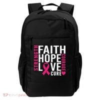Breast Cancer Faith Hope Love Courage Backpack thumb 0