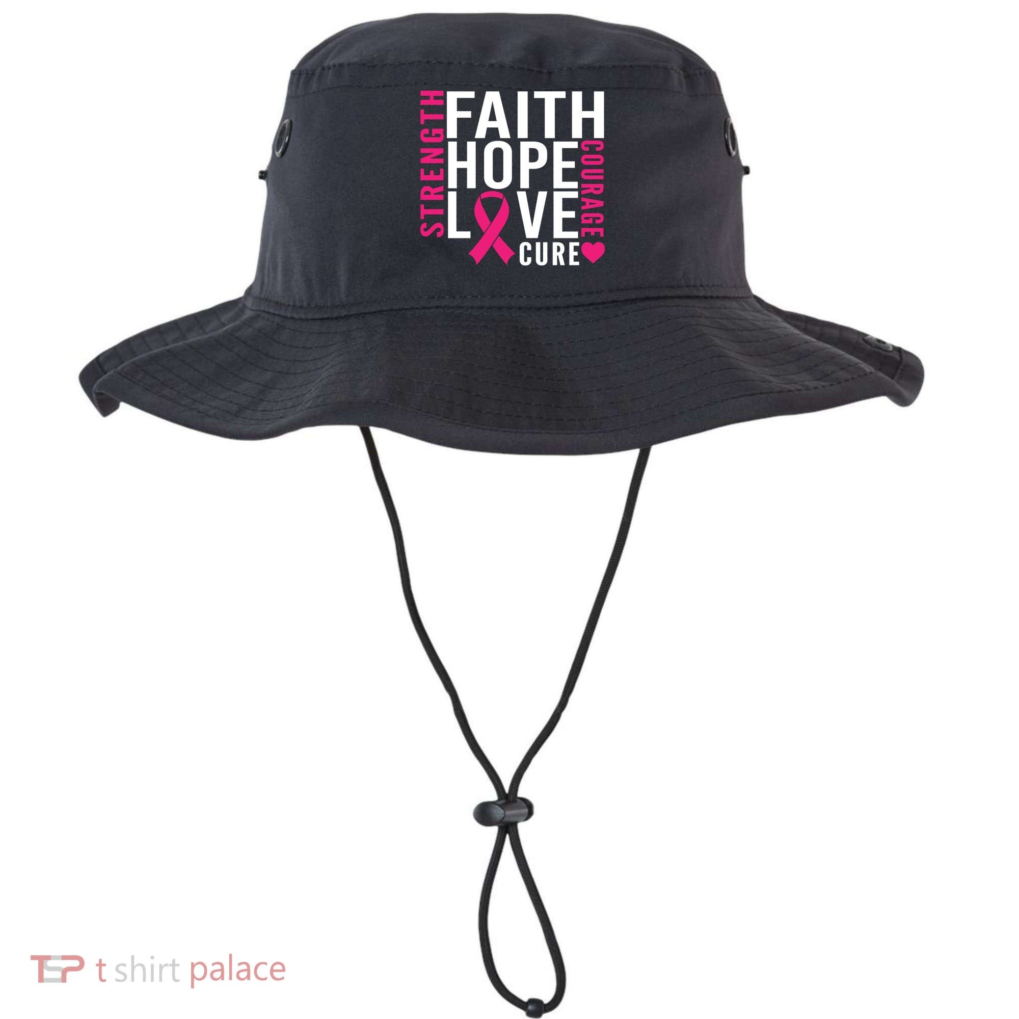 Breast Cancer Faith Hope Love Courage Bucket Hat
