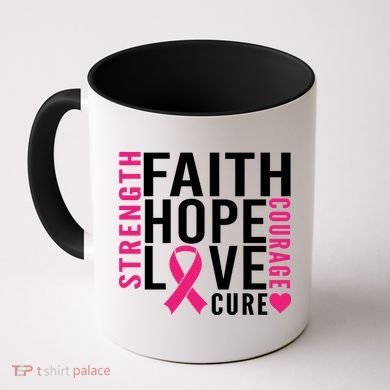 Breast Cancer Faith Hope Love Courage Coffee Mug